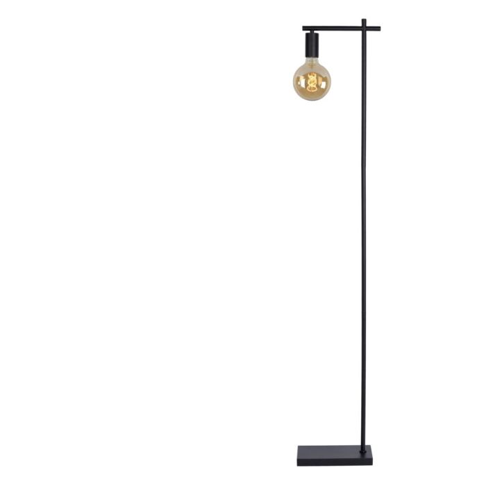 Svart golvlampa modern, Leanne, med brytare