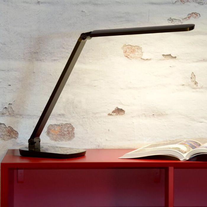 Svart skrivbordslampa modern, Vario, 8W, 2700K LED