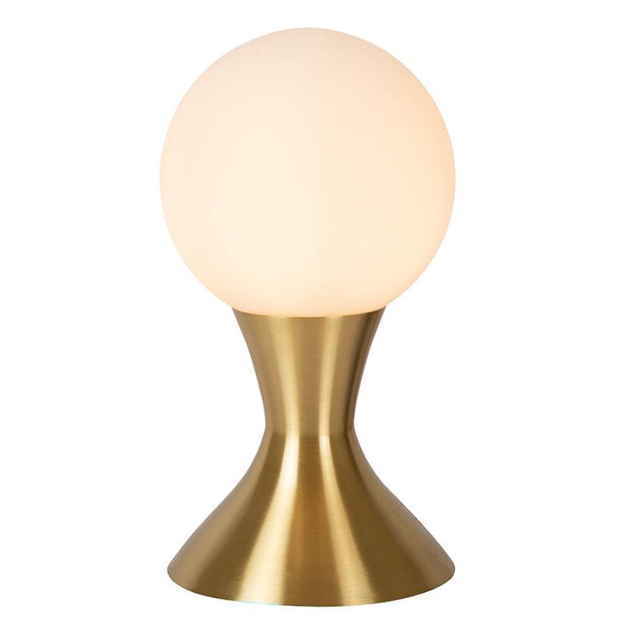 Guld bordslampa modern, Moya, med brytare