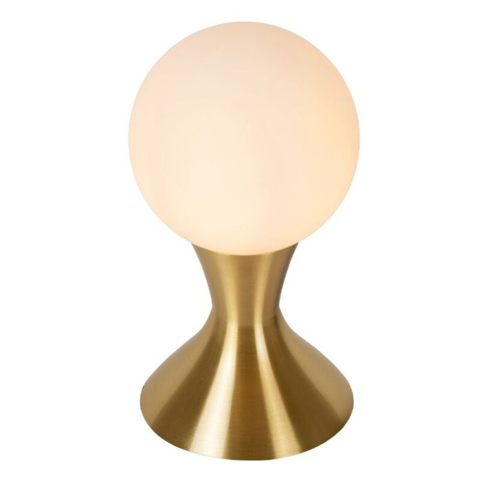 Guld bordslampa modern, Moya, med brytare