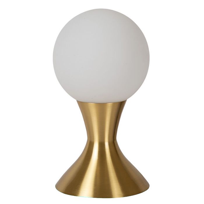 Guld bordslampa modern, Moya, med brytare
