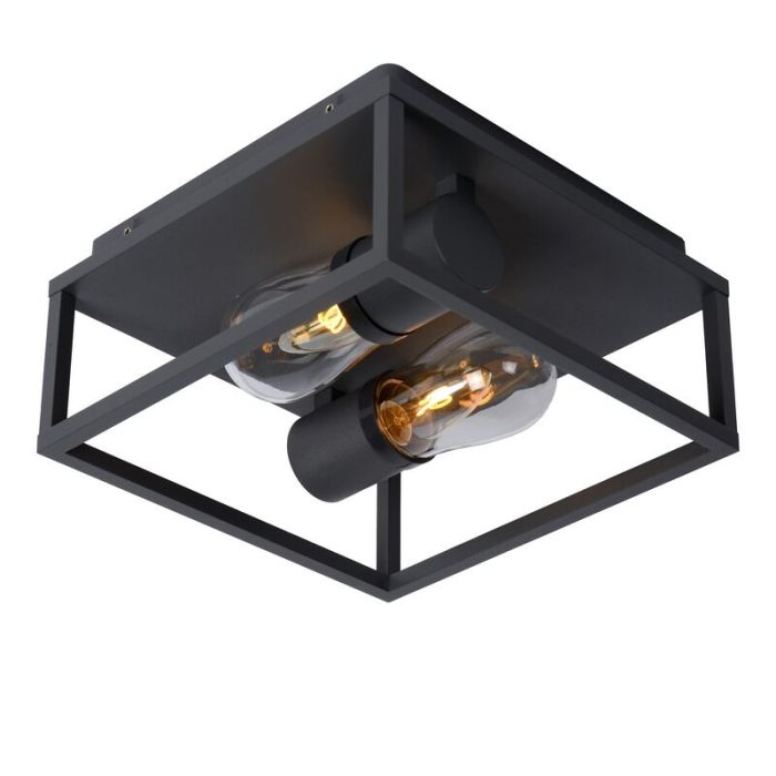 Svart plafond modern, Carlyn, IP54