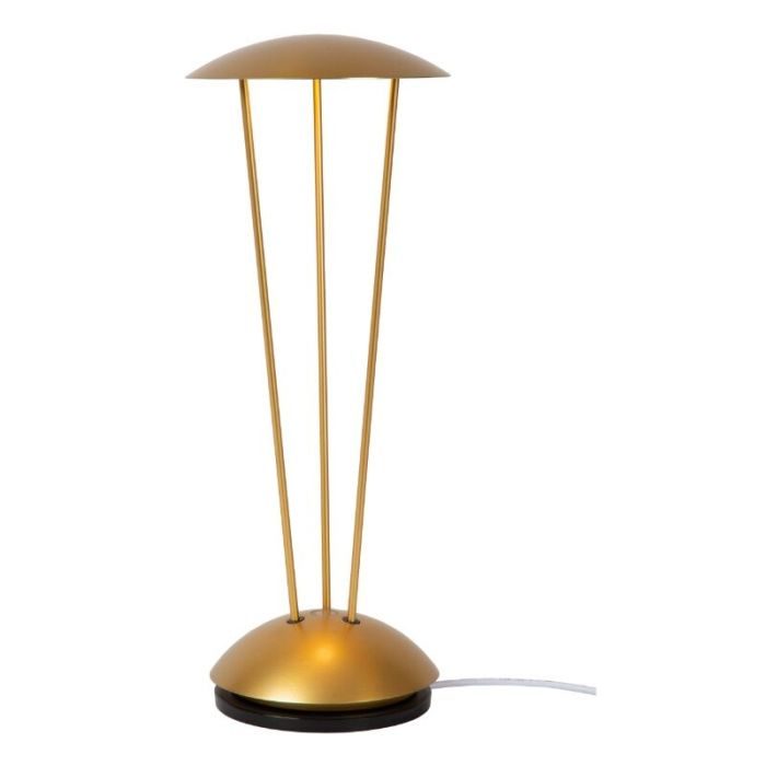 Mässing uppladdningsbar utomhusbordslampa modern, Renee, 2,2W, 2700K LED, IP54, med beröringsdimmer