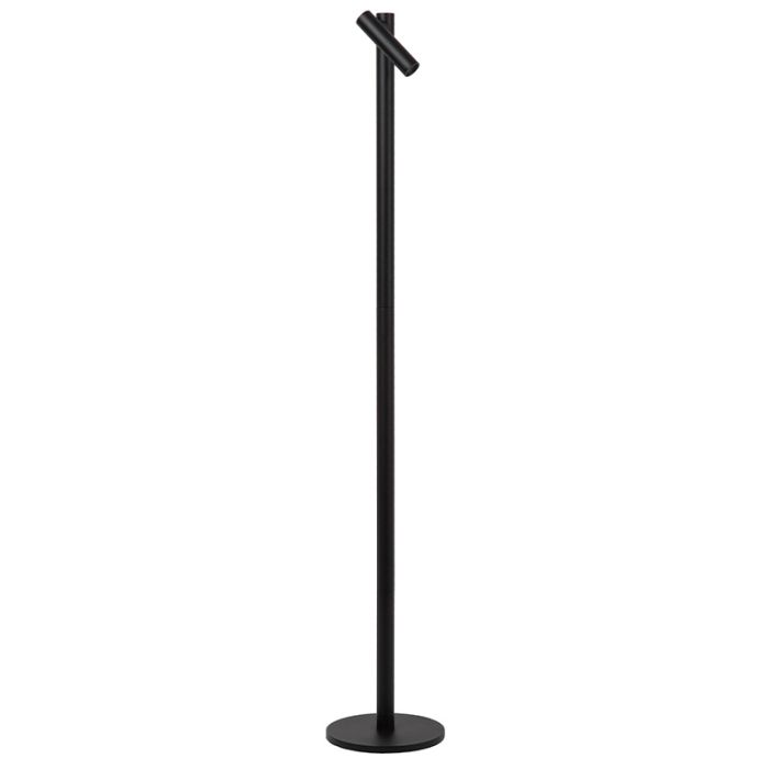 Svart uppladdningsbar golvlampa modern, Antrim, 2,2W, 2700K LED, IP54, med beröringsdimmer
