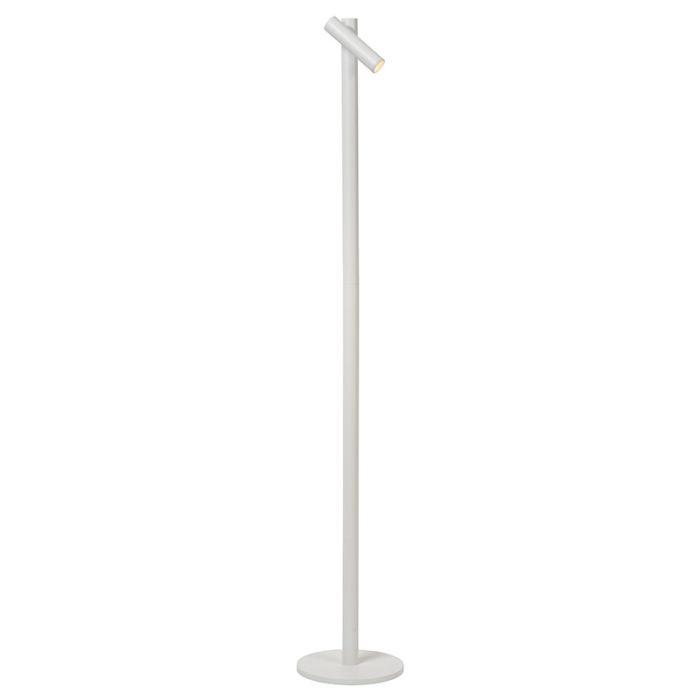Vit uppladdningsbar golvlampa modern, Antrim, 2,2W, 2700K LED, IP54, med beröringsdimmer