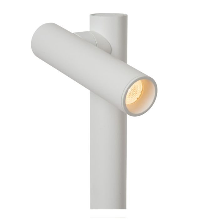 Vit uppladdningsbar golvlampa modern, Antrim, 2,2W, 2700K LED, IP54, med beröringsdimmer