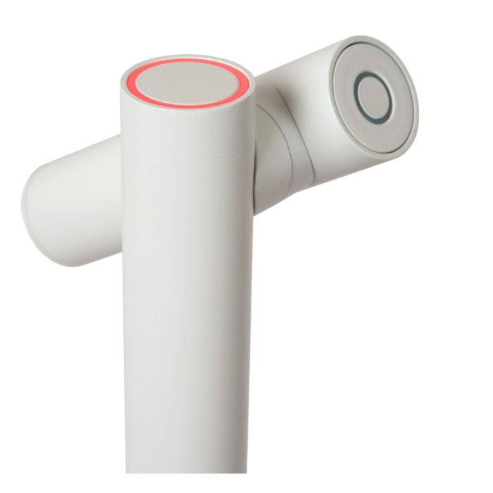 Vit uppladdningsbar golvlampa modern, Antrim, 2,2W, 2700K LED, IP54, med beröringsdimmer