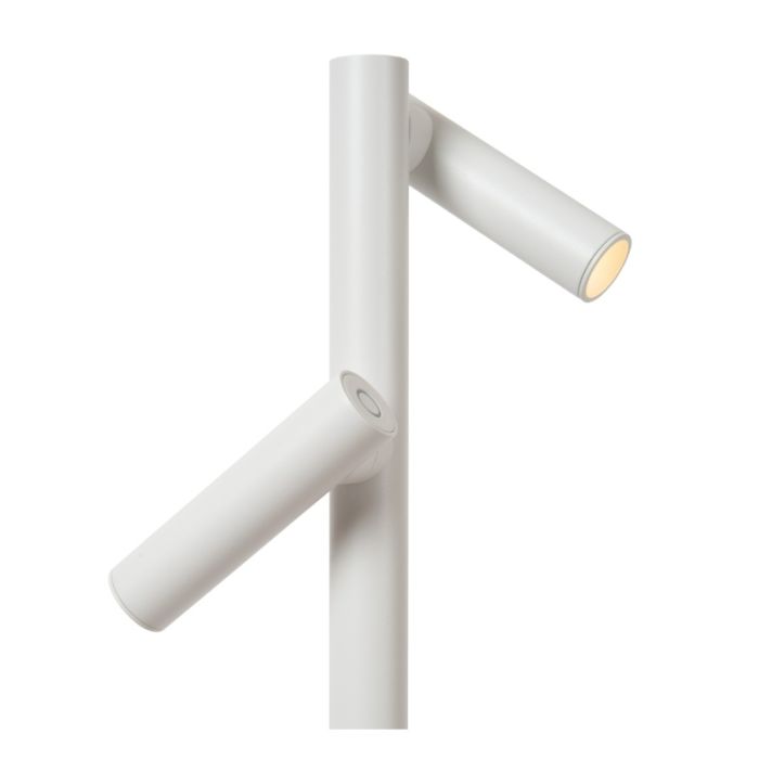 Vit uppladdningsbar golvlampa modern, Antrim, 2,2W, 2700K LED, IP54, med beröringsdimmer