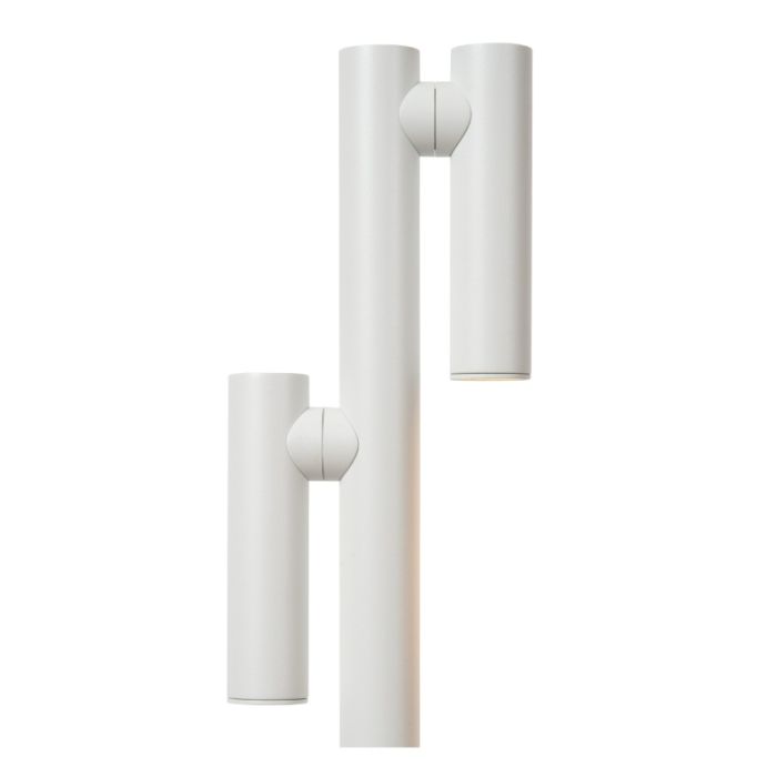 Vit uppladdningsbar golvlampa modern, Antrim, 2,2W, 2700K LED, IP54, med beröringsdimmer
