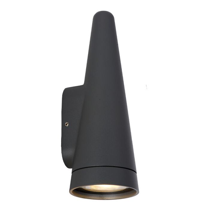 Antracit utelampa modern, Wizard, IP54