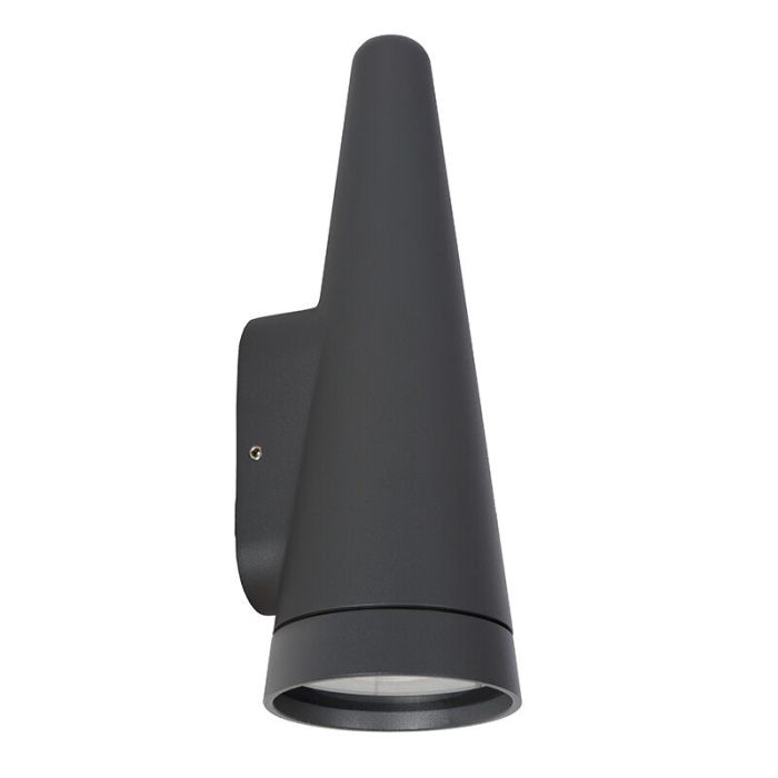 Antracit utelampa modern, Wizard, IP54