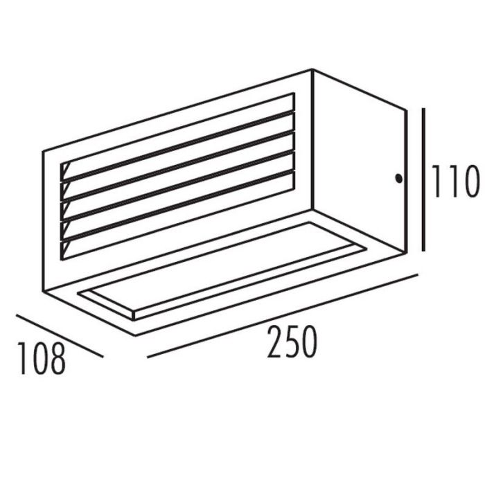 Rostfärgad utelampa modern, Dimo, IP54
