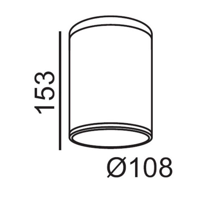 Antracit utelampa modern, Tubix, IP54