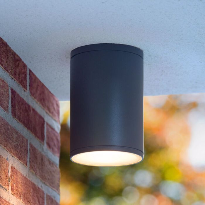 Antracit utelampa modern, Tubix, IP54