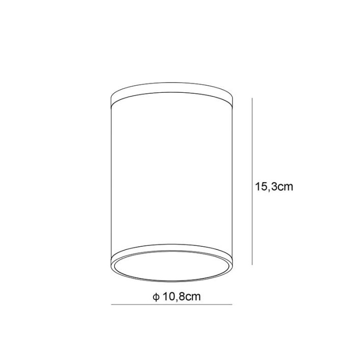 Vit utelampa modern, Tubix, IP54