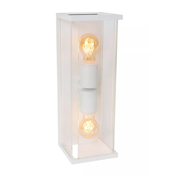 Vit utelampa modern, Claire, IP54