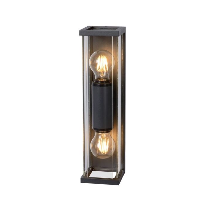 Antracit utelampa modern, Claire, IP54