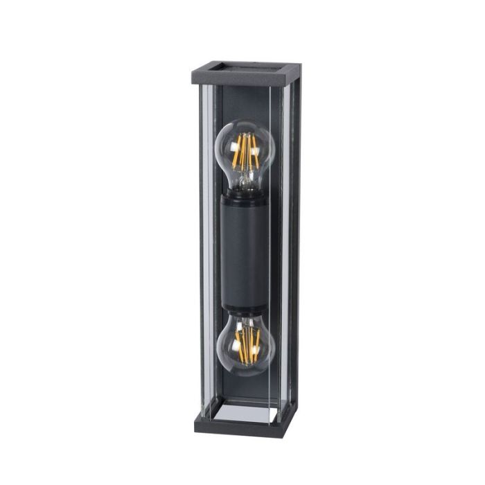 Antracit utelampa modern, Claire, IP54