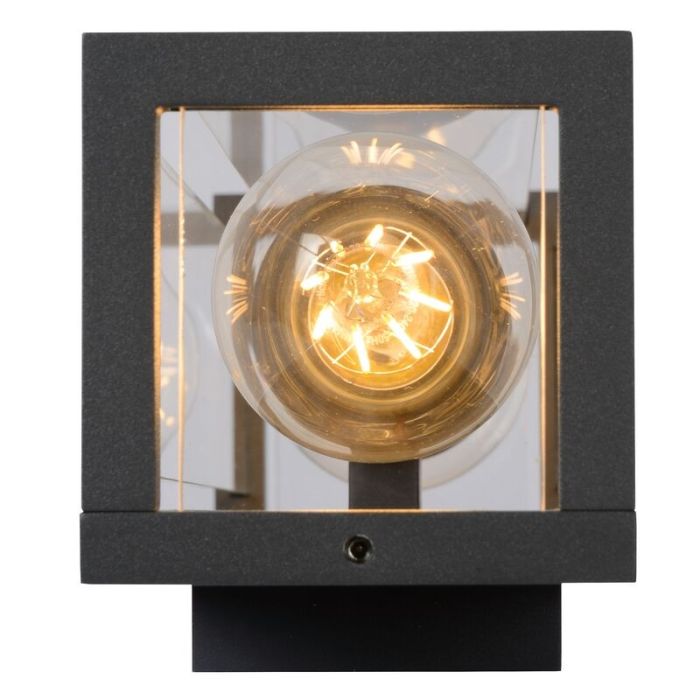 Antracit utelampa modern, Claire, IP54