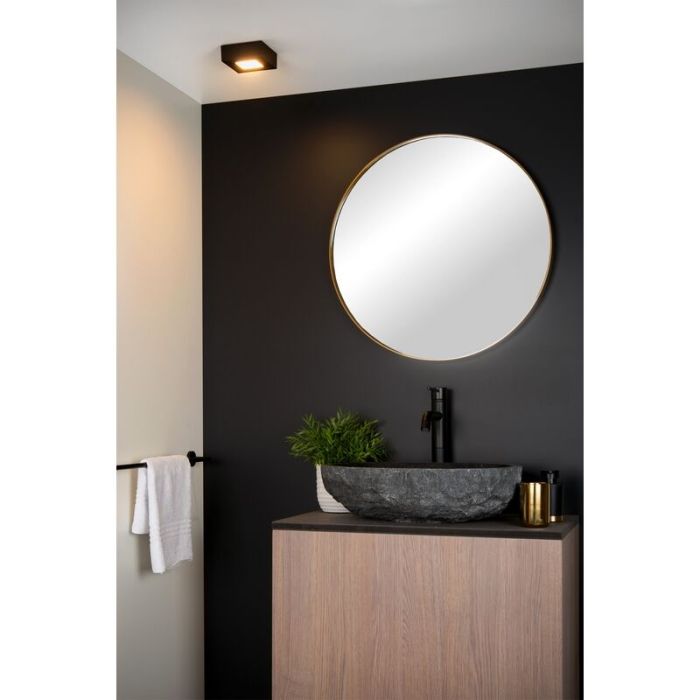 Svart plafond modern, Brice, 8W, 3000K LED, IP44