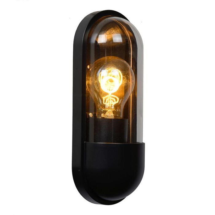 Svart utelampa klassisk, Capsule, IP54