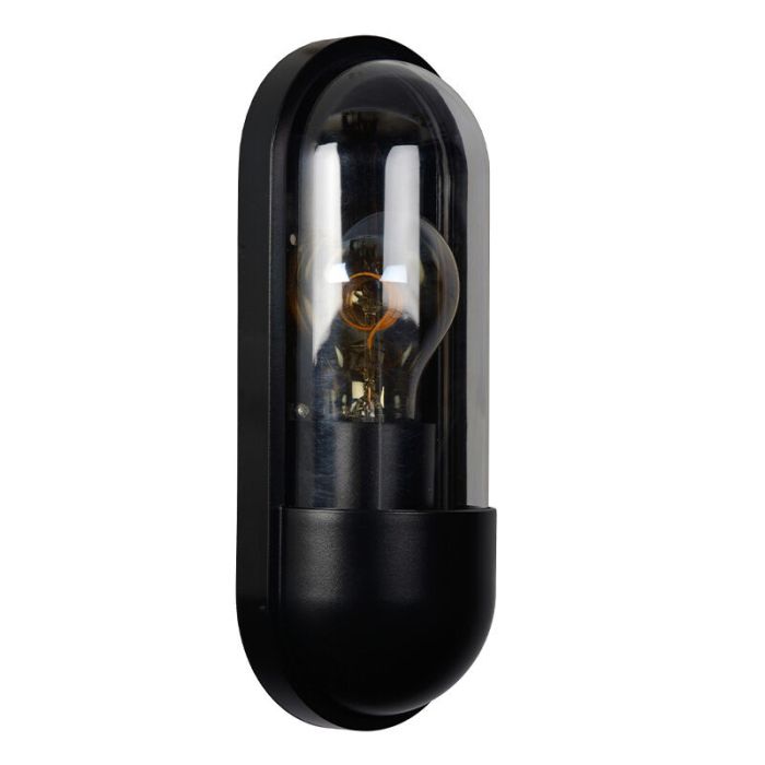 Svart utelampa klassisk, Capsule, IP54