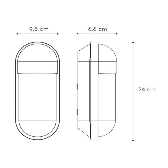 Svart utelampa klassisk, Capsule, IP54