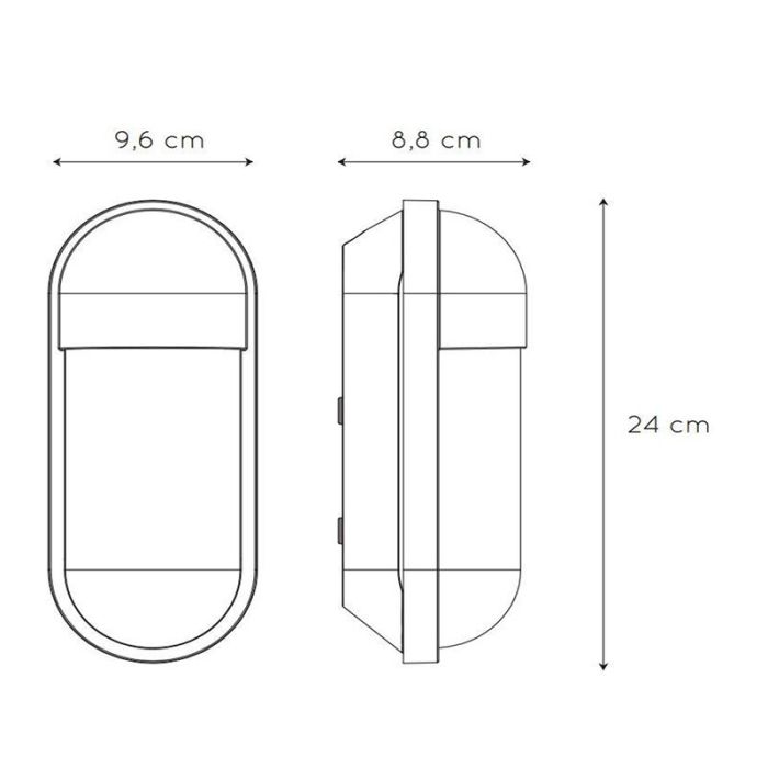 Vit utelampa klassisk, Capsule, IP54