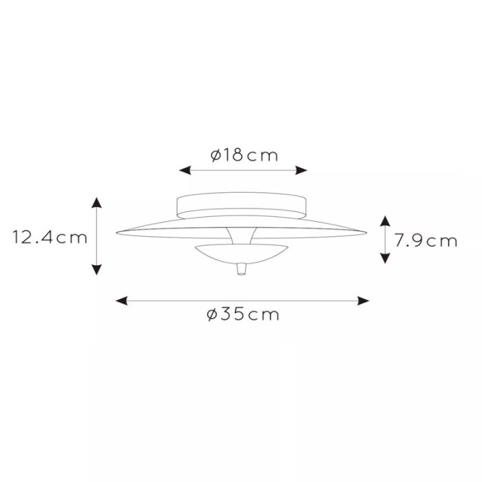 Guld plafond vintage, Vulcan, 9W, 3000K LED