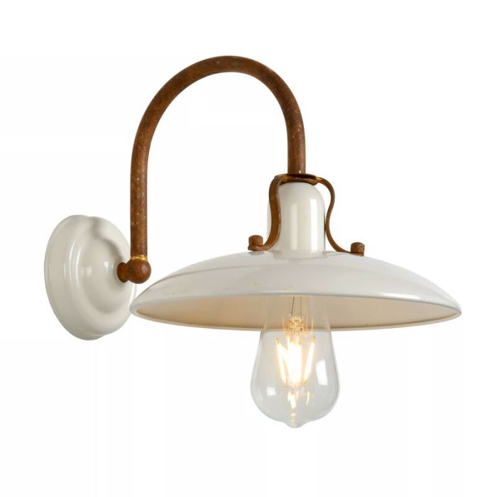 Beige vägglampa rustik, Romer