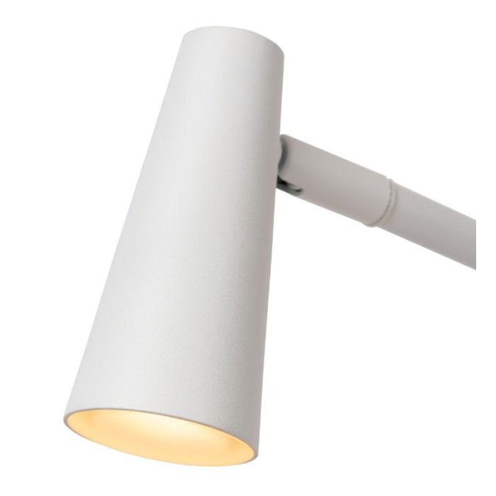 Vit uppladdningsbar bordslampa modern, Stirling, 3W, 2700K LED, med beröringsdimmer