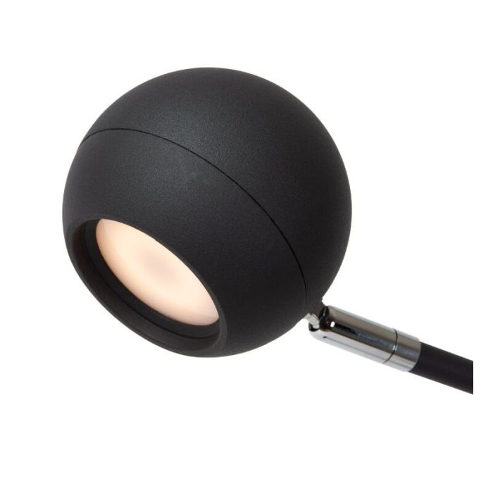 Svart uppladdningsbar bordslampa modern, Comet, 3W, 2700K LED, med beröringsdimmer