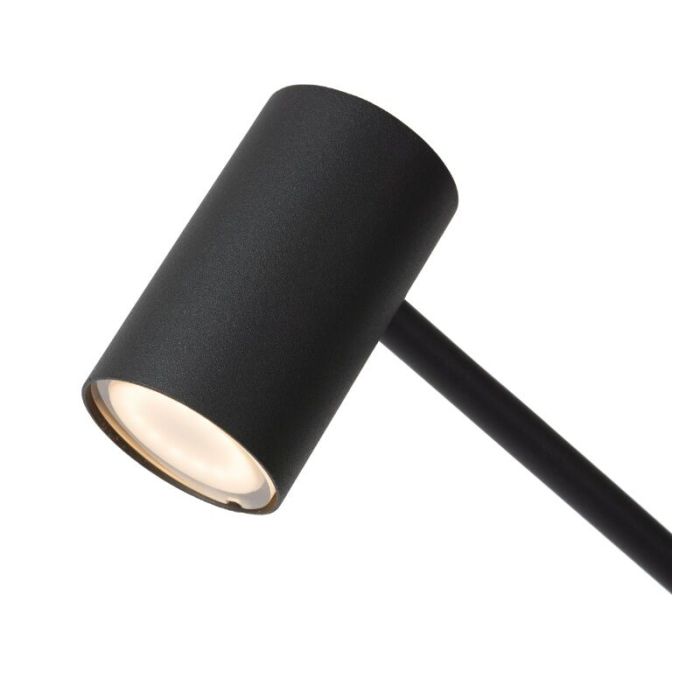 Svart uppladdningsbar bordslampa modern, Tipik, 3W, 2700K LED, med beröringsdimmer