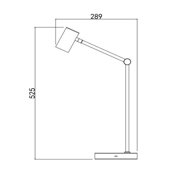 Svart uppladdningsbar bordslampa modern, Tipik, 3W, 2700K LED, med beröringsdimmer