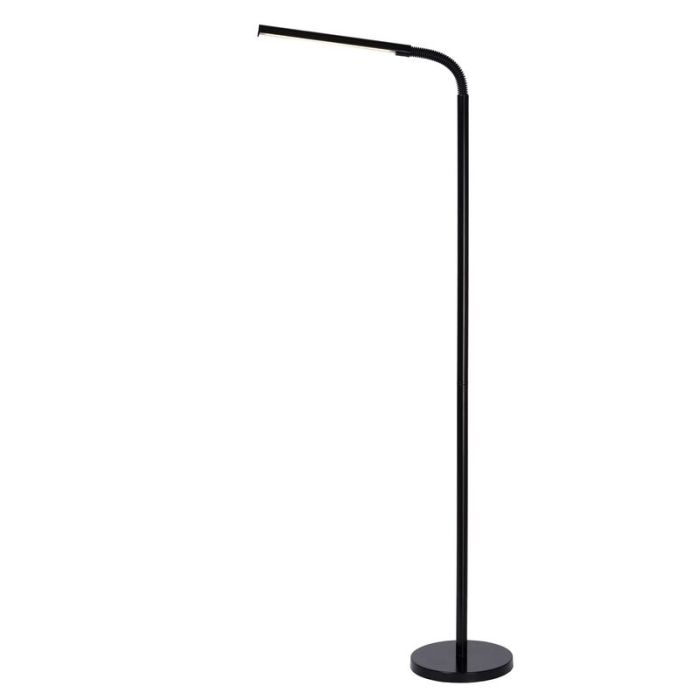 Svart läslampa golv modern, Gilly, 5W, 2700K LED, med brytare