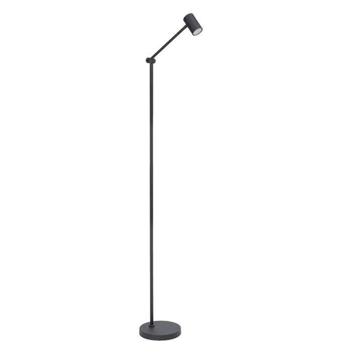 Svart uppladdningsbar golvlampa modern, Tipik, 3W, 2700K LED, med beröringsdimmer