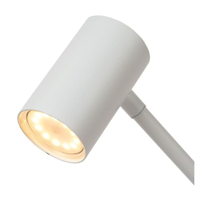 Vit uppladdningsbar golvlampa modern, Tipik, 3W, 2700K LED, med beröringsdimmer