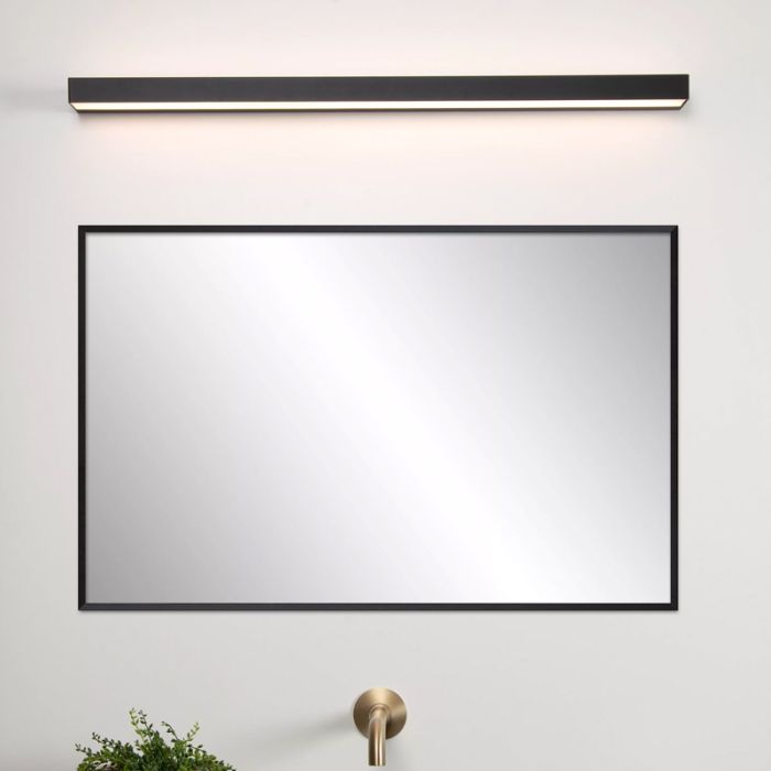 Svart badrumslampa vägg modern, Alexa, 13W, 3000K LED, IP44