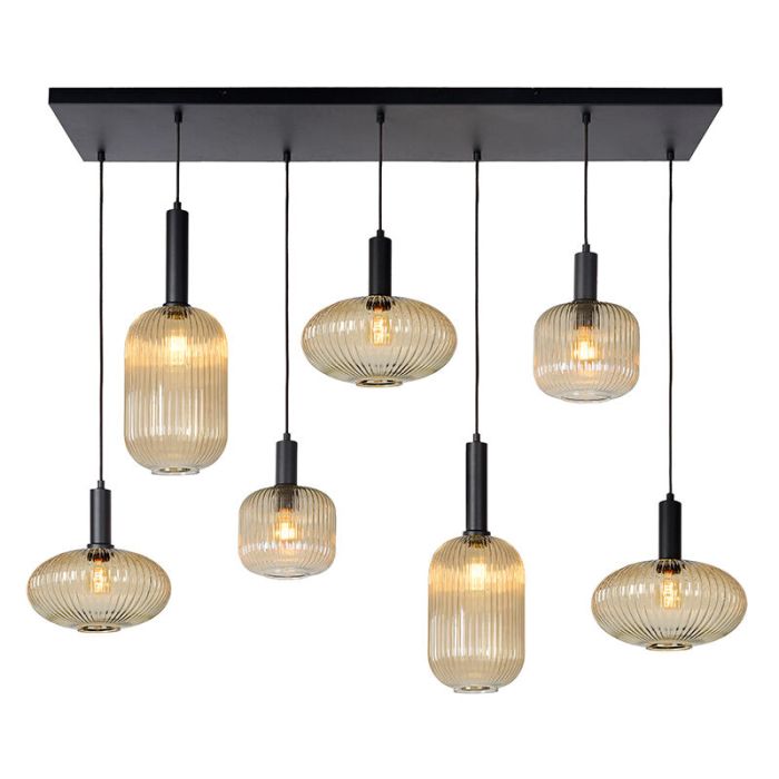 Bärnstensfärgad fönsterlampa retro, Maloto