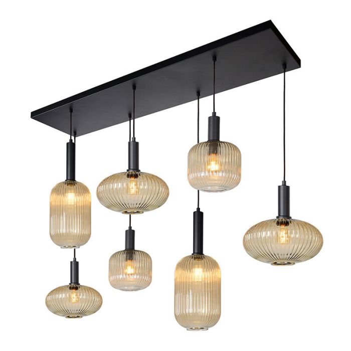 Bärnstensfärgad fönsterlampa retro, Maloto