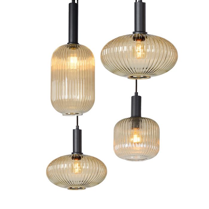 Bärnstensfärgad fönsterlampa retro, Maloto
