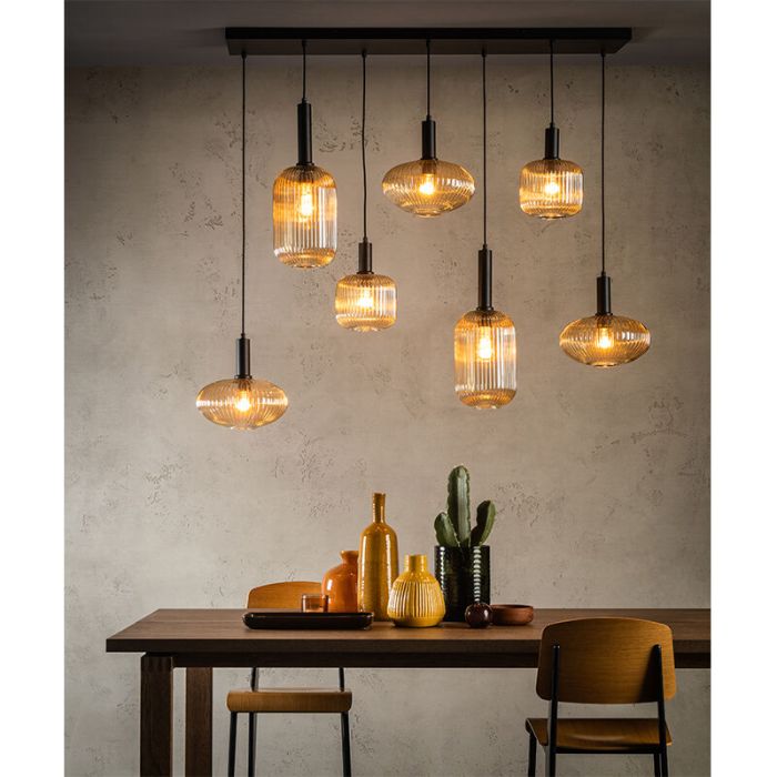 Bärnstensfärgad fönsterlampa retro, Maloto