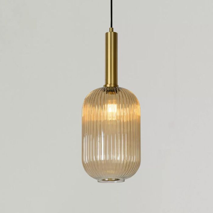 Bärnstensfärgad fönsterlampa retro, Maloto