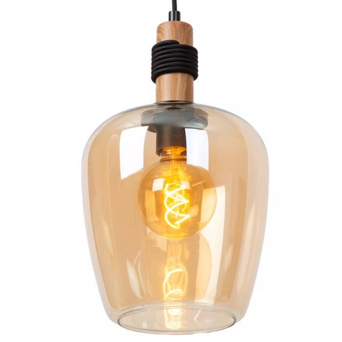 Bärnstensfärgad fönsterlampa retro, Ilona