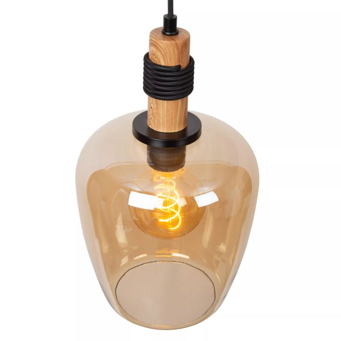 Bärnstensfärgad fönsterlampa retro, Ilona