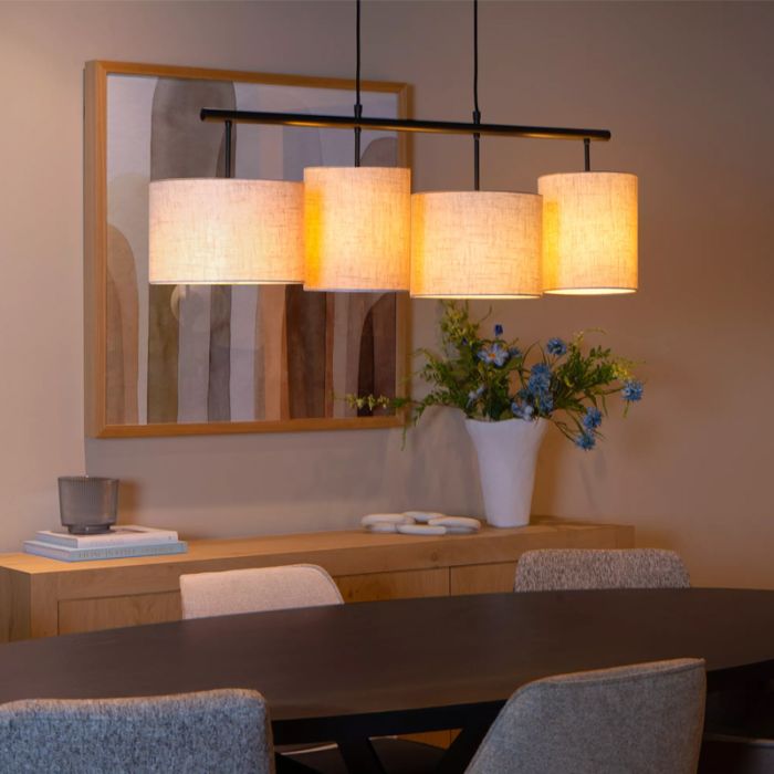 Beige fönsterlampa rustik, Maya