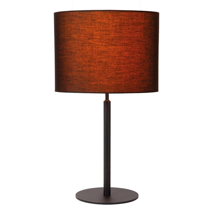 Svart bordslampa rustik, Maya, med brytare