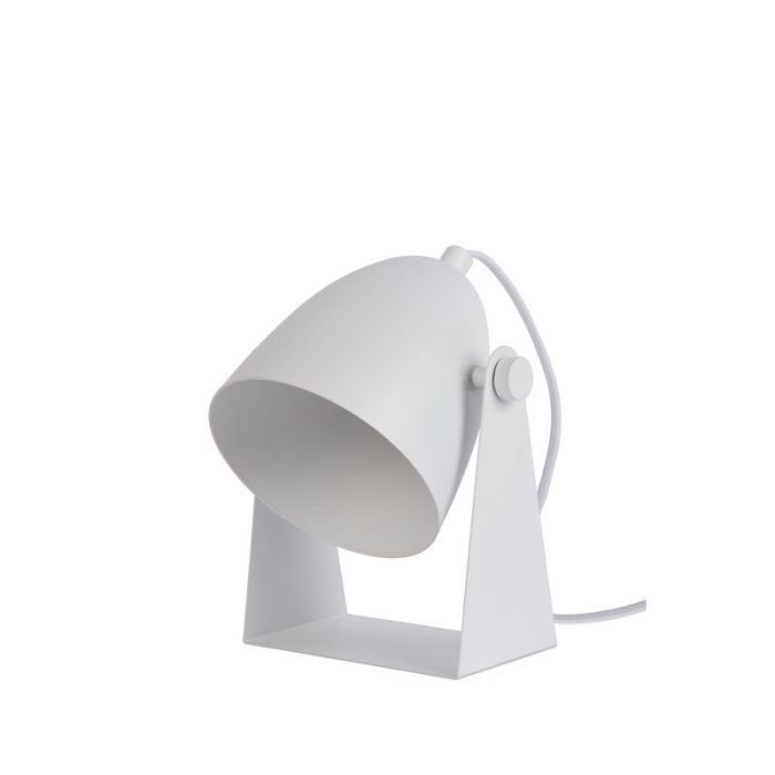 Vit bordslampa modern, Chago, med brytare