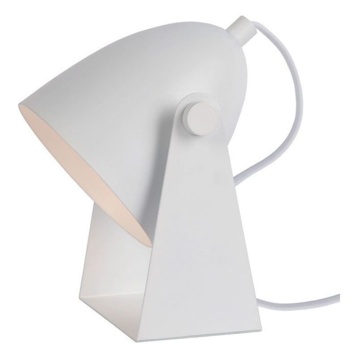 Vit bordslampa modern, Chago, med brytare