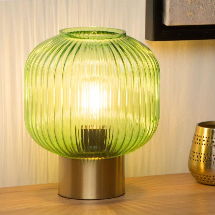 Guld bordslampa retro, Maloto, med brytare